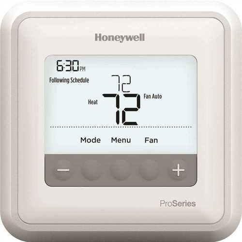 Honeywell Home TH4110U2005 T4 Pro 7-Day, 5-1-1 or 5-2 Day Non-Programmable Thermostat with 1H/1C Single Stage Heating and Cooling