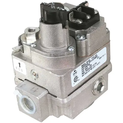 Gas Control Valve, Side Outlet, 24-Volt Chrome