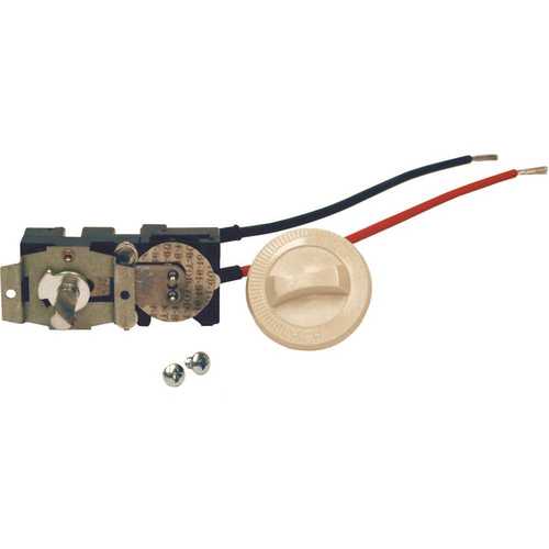 Com-Pak Series Almond Integral Single-Pole 22 Amp Thermostat Kit