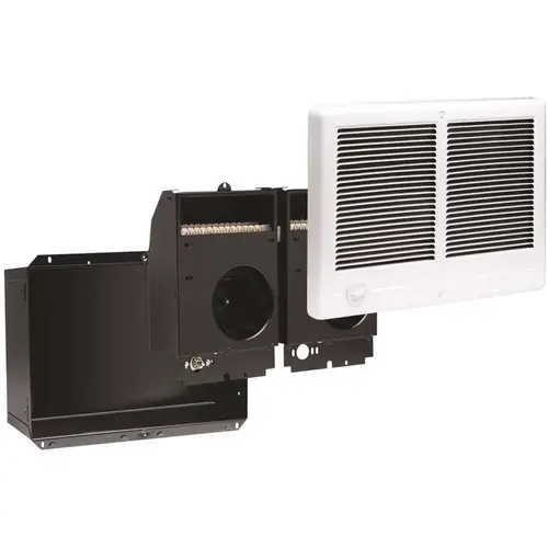 Com-Pak Twin 4,000-Watt 240-Volt Fan-Forced In-Wall Electric Heater in White
