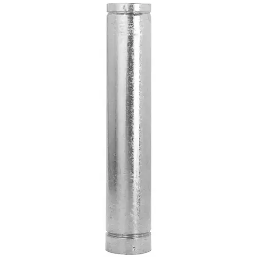 Round Gas Vent Pipe 5" D X 60" L Aluminum Silver - pack of 2