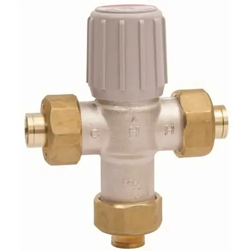 Honeywell Safety AM100-US-1LF SWEAT UNION MIXING VALVES, 1/2 IN Bronze/Copper Metallic