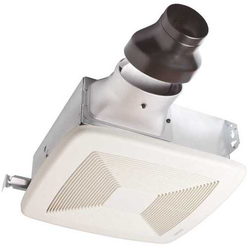 LoProfile 80 CFM Ceiling/Wall Bathroom Exhaust Fan with 4 in. Oval Duct or 3 in. Round Duct, ENERGY STAR* White