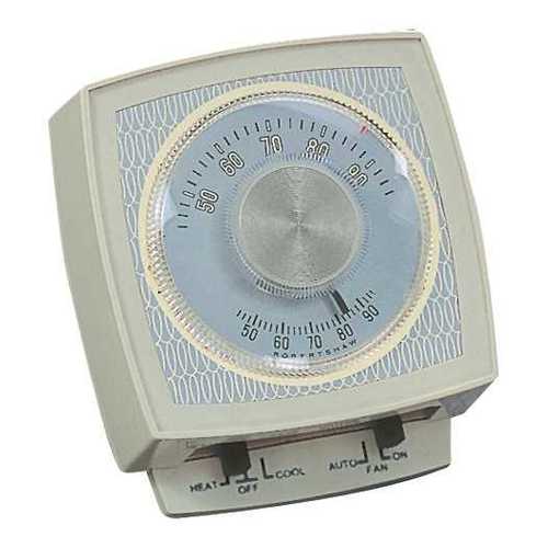 NON-PROGRAMMABLE MECHANICAL THERMOSTAT, 24 VOLTS, 1 HEAT/1 COOL, WHITE