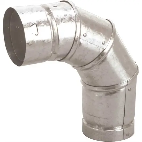 GAS VENT TYPE B, 4 IN X 90 DEG ELBOW Gray