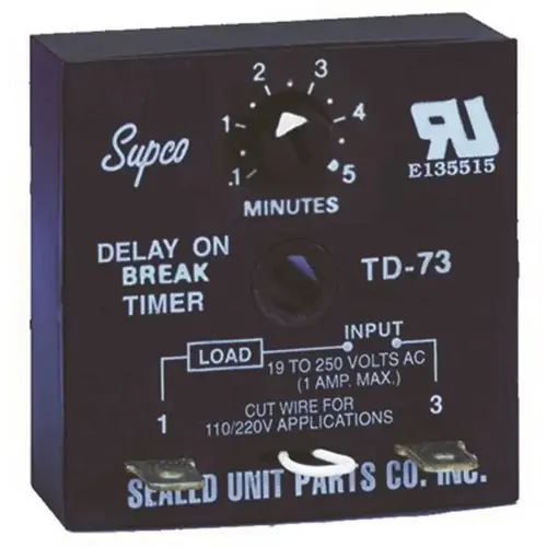 SUPCO TD73 Time Delay on Break Black