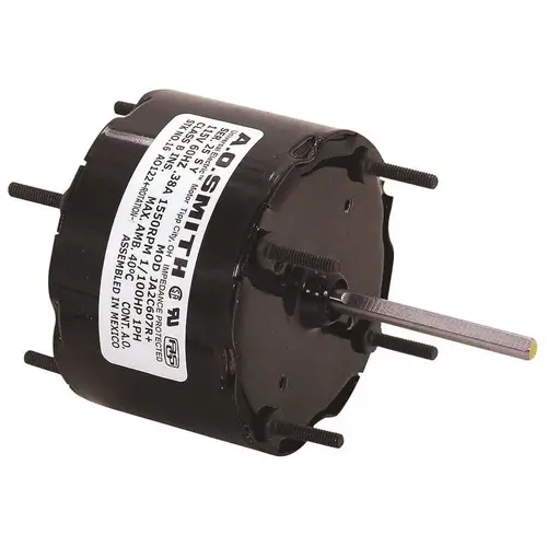 FASCO D540 GENERAL PURPOSE MOTOR, 3.3 IN., 115 VOLTS, 0.6 AMPS, 1/100 AMPS, 1,500 RPM Black