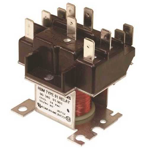 2-Pole 24-Volt Relay Switch Brown