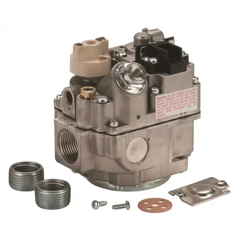 Robertshaw 700-406 24-Volt 3/4 in. Inlet 3/4 in. Outlet Uni-Kit Combination Gas Valve Chrome