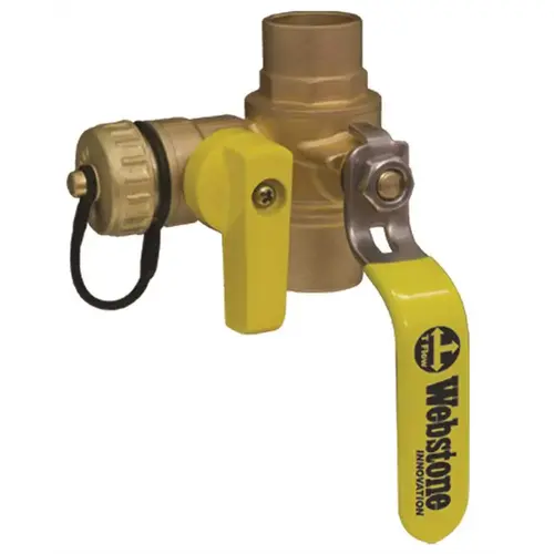 Webstone 50613 BALL DRAIN VALVE, 3/4 IN. SWEAT Brass