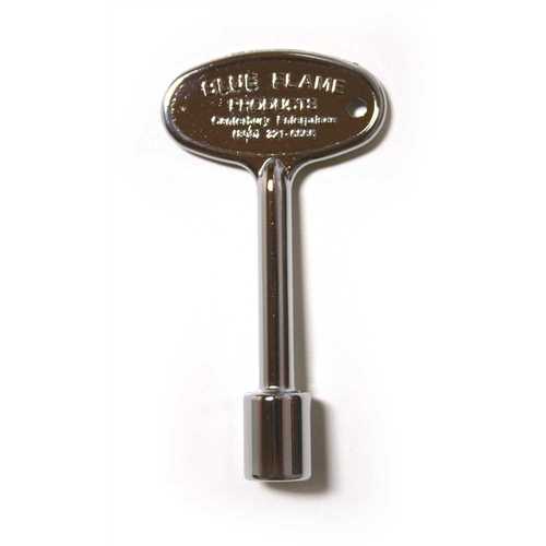 Universal 3 in. Polished Chrome Fireplace Key