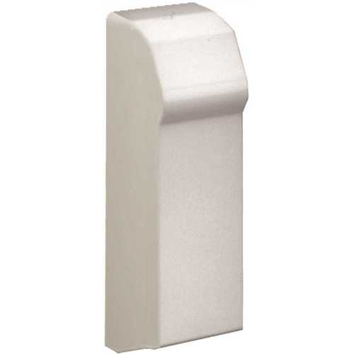 Fine/Line 30 2 in. Left End Cap Non-Hinged for Baseboard Heaters in Nu White