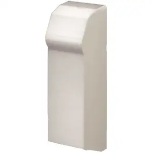 Fine/Line 30 2 in. Right End Cap Non-Hinged for Baseboard Heaters in Nu White Fine/Line 30 2 in. Right End Cap Non-Hinged for Baseboard Heaters in Nu White