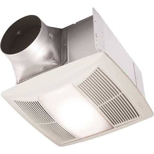 QT Series Quiet 130 CFM Ceiling Bathroom Exhaust Fan with Light and Night Light, ENERGY STAR White