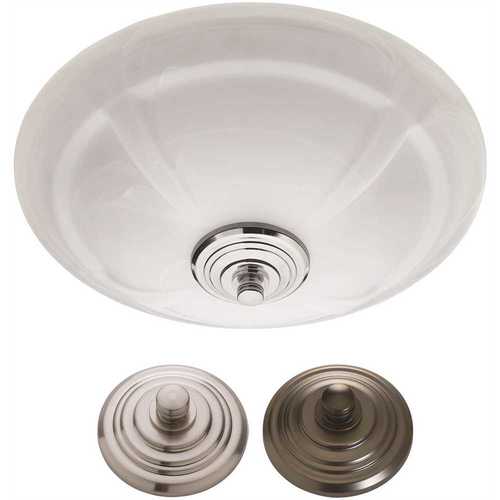 Tosca 7106-03 Decorative 80 CFM Ceiling Bathroom Exhaust Fan with LED Light and White Globe