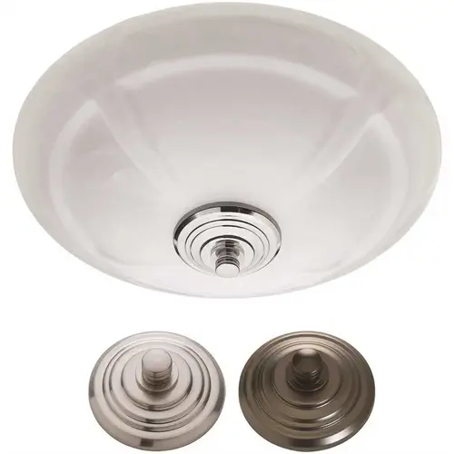 Tosca 7106-03 Decorative 80 CFM Ceiling Bathroom Exhaust Fan with LED Light and White Globe
