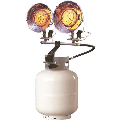 30,000 BTU Radiant Propane Double Tank Top Heater Metallics