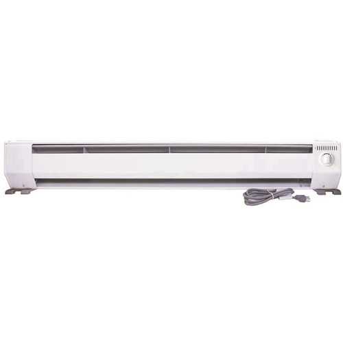 48 in. 1000-Watt 120-Volt Portable Baseboard Heater in Bright White