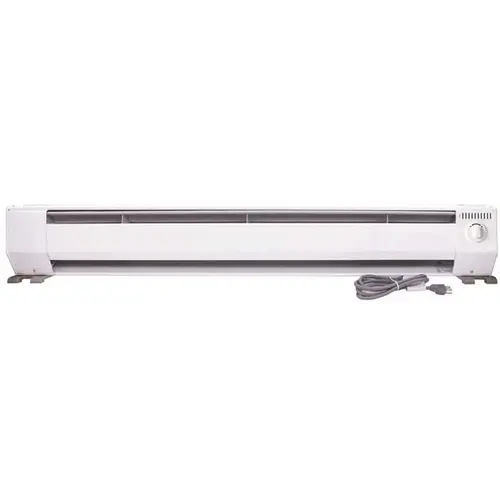 KING KP1210 48 in. 1000-Watt 120-Volt Portable Baseboard Heater in Bright White