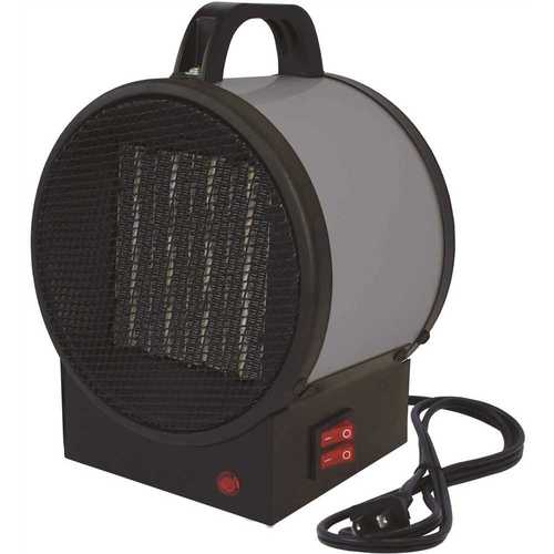 KING PUH1215T 1,500-Watt 120-Volt Small Portable Utility Heater in Space Gray
