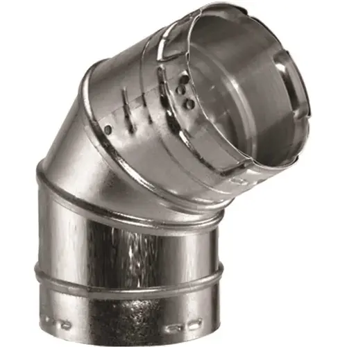 3 in. x 6 in. Type B Gas Vent 45-Degree/60-Degree Elbow for Chimney Pipe