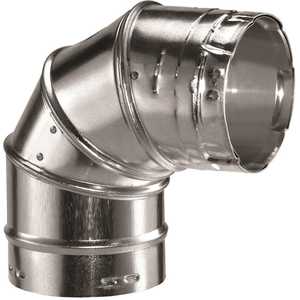 DuraVent 4GVL90 4 in. x 8.25 in. 90-Degree Type B Gas Vent Elbow for Chimney Pipe