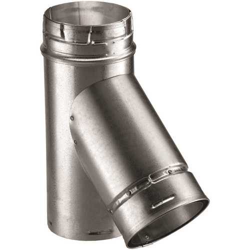 DuraVent 5GVY44 5 in. Type B Gas Vent Double Wall Wye with 45-Degree 4 in. Branch for Chimney Pipe