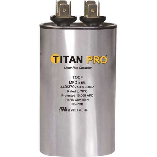 TITAN TOCFD355 Run Capacitor 35+5 MFD 440/370-Volt Oval