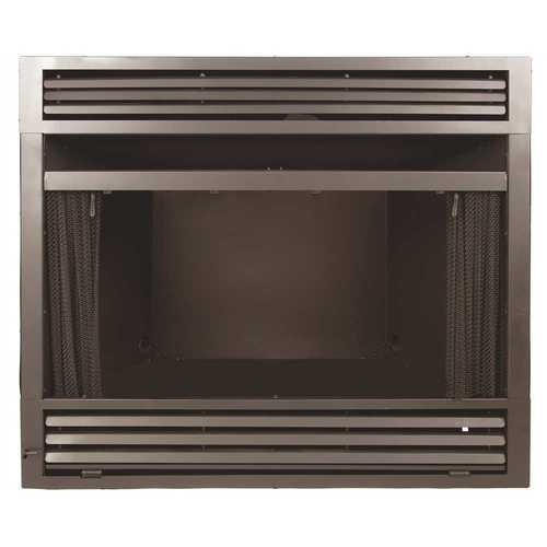 Universal Circulating Zero Clearance 32 in. Ventless Dual Fuel Fireplace Insert Black