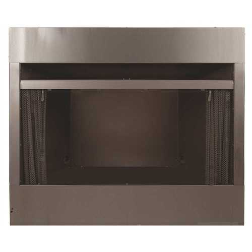 Pleasant Hearth PHZC42F Universal Radiant Zero Clearance 42 in. Ventless Dual Fuel Fireplace Insert Black