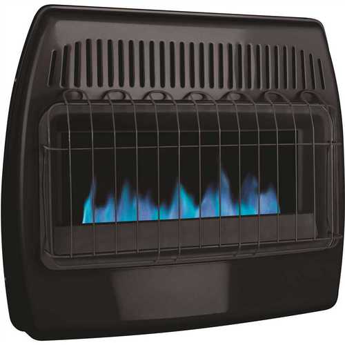 30,000 BTU Blue Flame Vent-Free Thermostatic Garage Heater Black