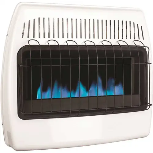 30,000 BTU Vent Free Natural Gas Blue Flame Wall Heater White