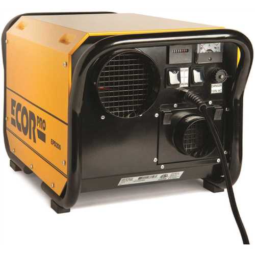 200 Pint Portable Industrial Desiccant Dehumidifier for Basement, Crawl Space, Whole House and Warehouses - Yellow