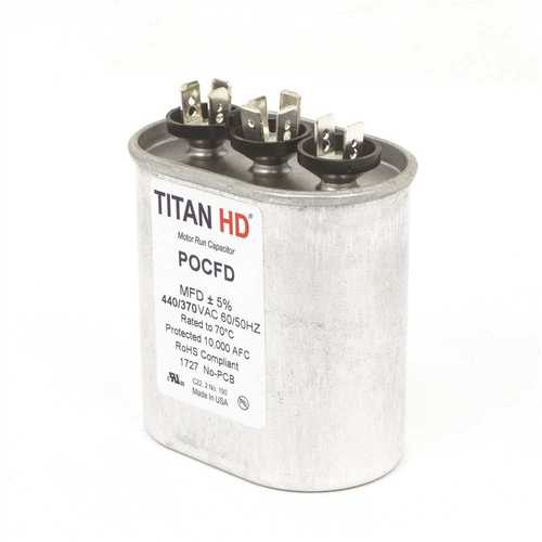 TITAN HD POCF50A 50 MFD 440/370-Volt Oval Run Capacitor