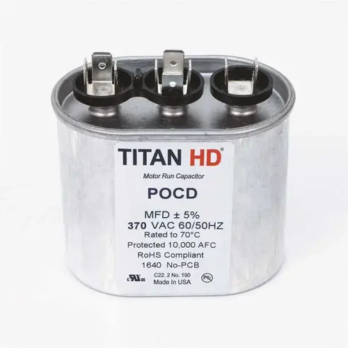 TITAN HD POCFD205A 20+5 MFD 440/370-Volt Oval Run Capacitor