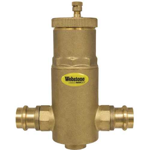 NIBCO 78003 3/4 in. Press Forged Brass Air Admittance Valve with Removable Vent Head and Coalescing Medium