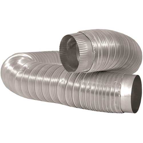 4.4 in. W x 4.4 in. H x 24.55 in. L Heavy Duty Aluminum Duct with Collars