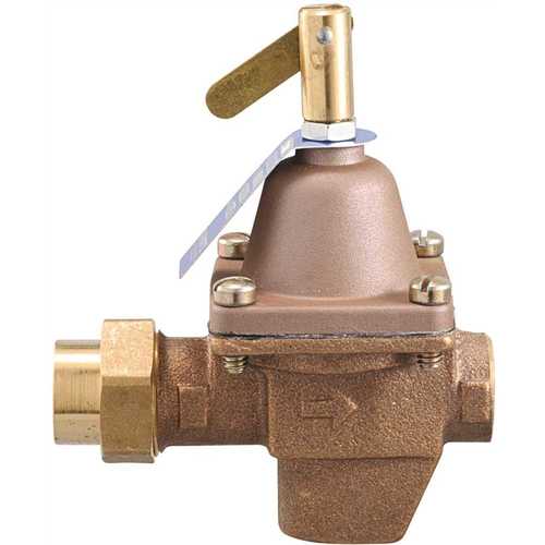 Watts TB1156F 1/2 in. x 1/2 in. Bronze High Capacity Water Feed Regulator with Union Threaded Inlet Connection