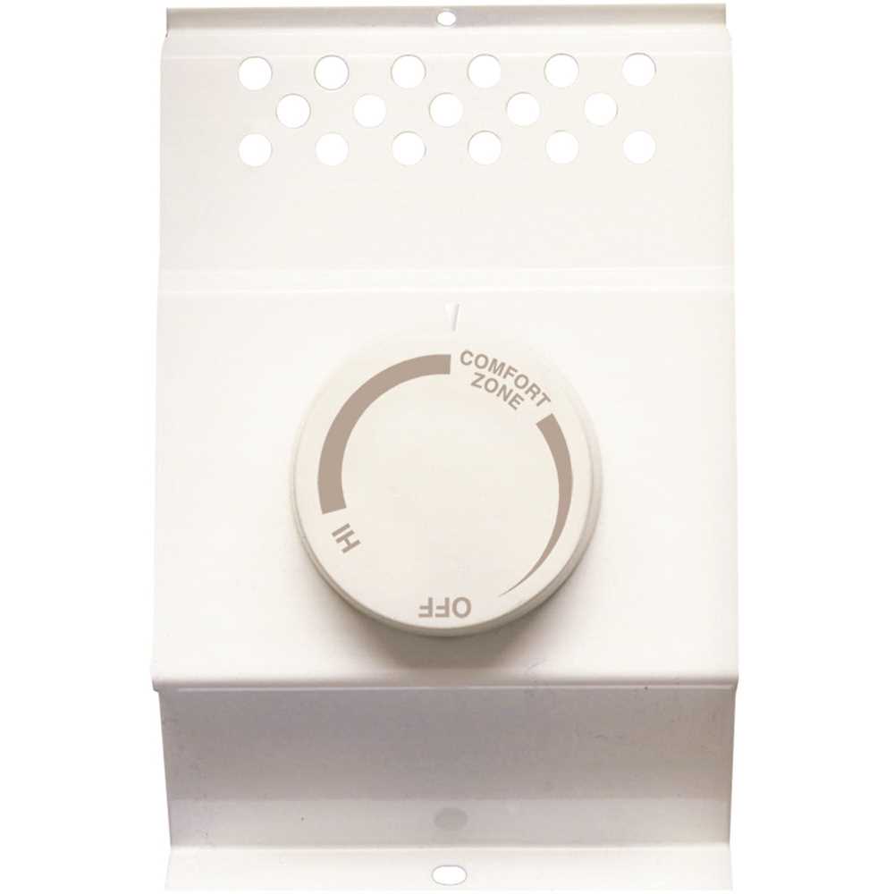 Cadet Manufacturing BTF2W Double-Pole Electric Baseboard-Mount Thermostat in White