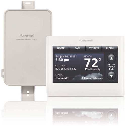 Honeywell Safety YTHX9421R5127WW Prestige 7, 5-2, 5-1-1 Day Programmable Thermostat and Internet Gateway IAQ Kit