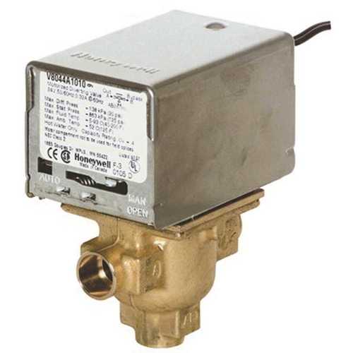 Honeywell Safety V8044E1003 Zone Valve 1/2 in. Sweat, 3-Way, 24-Volt