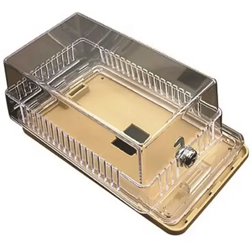 Diversitech 585-TG1 5-3/4 in. x 3-1/2 in. x 2-3/4 in. Thermostat Guard Clear Plastic Cover