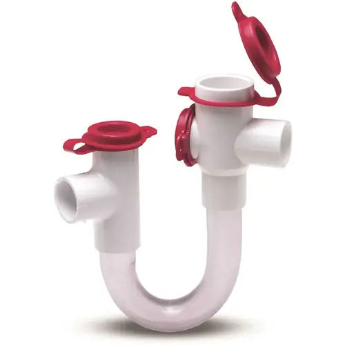 EZ Trap Standard Condensate Trap With 1 in. Drop, Clear, 1.5 GPM, 3/4 in White