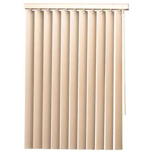 WHITE Room Darkening 3.5 in. Vertical Blind Kit for Sliding Door or Window - 66 in. W x 84 in. L