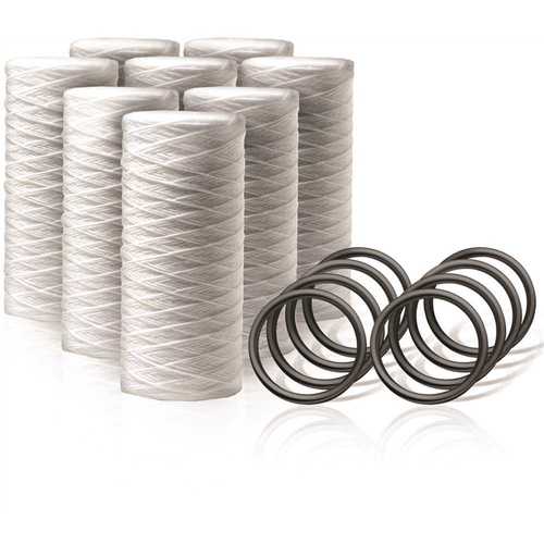 ENVIRO WATER PRODUCTS EWP-PC-80 Replacement Sediment Water Filter Cartridge Filters with O-Rings