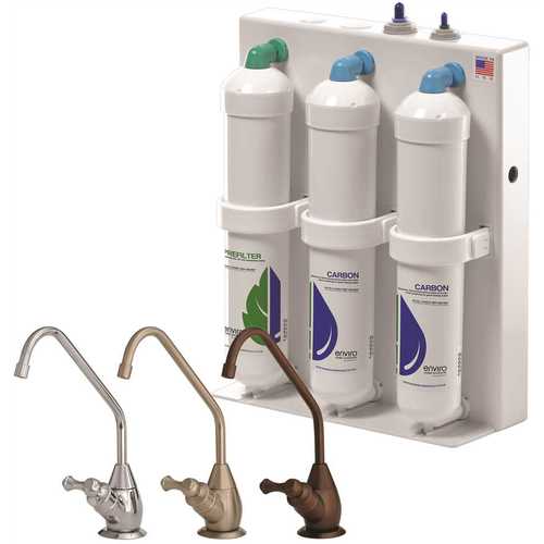 3-Stage Undercounter Drinking Water System with Polished Chrome Faucet