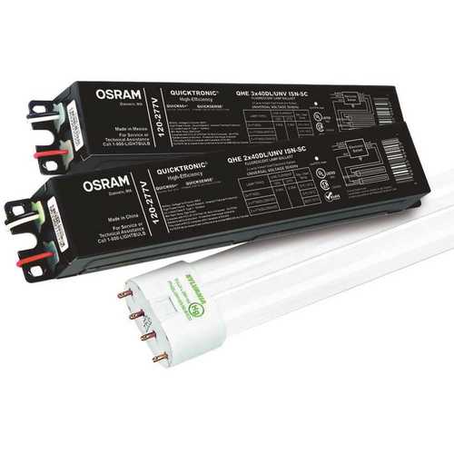 Sylvania 49430 Quicktronic High Efficiency 22.4 in. 3-Light Ballast for 40-Watt Biax Lamps