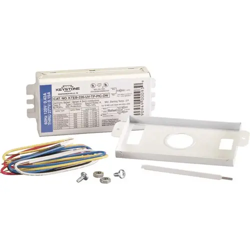 Keystone Technologies KTEB-226-UV-RS-DW-KIT 26-Watt 1 or 2-Lamp CFL Rapid Start Electronic Fluorescent Replacement Ballast