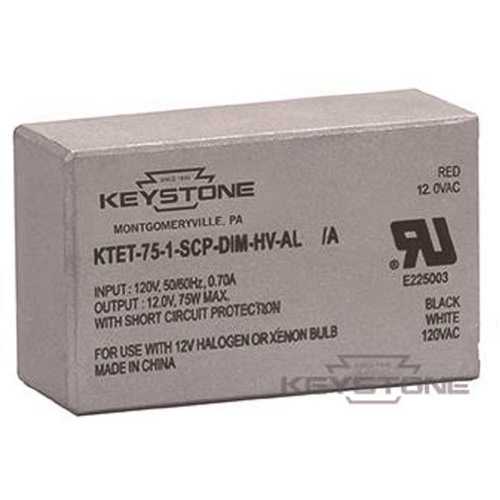 Keystone Technologies KTET-75-1-SCP-DIM-HV-AL 120-Volt 75-Watt Low Voltage Halogen Ballast