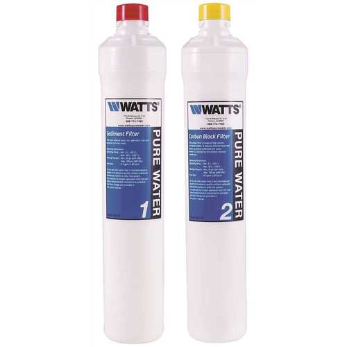 Watts PWFPK2KC4 Pure Water Semi-Annual Filter Pack for Kwik-Change Under-Sink Reverse Osmosis Systems